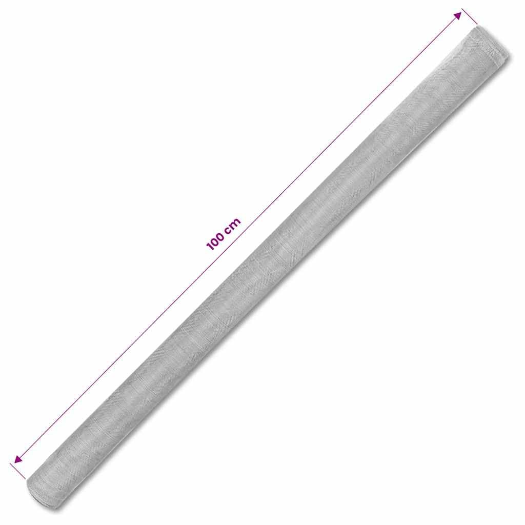 Aluminum Mesh Screen 39.4x196.9 Inches Silver U6546