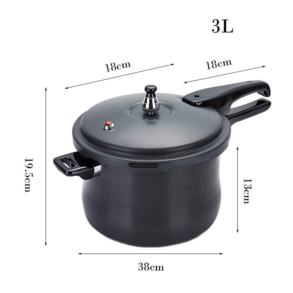 Stainless Steel Dishwasher Safe Cadmium Free Pressure Cooker Black 3L A12938