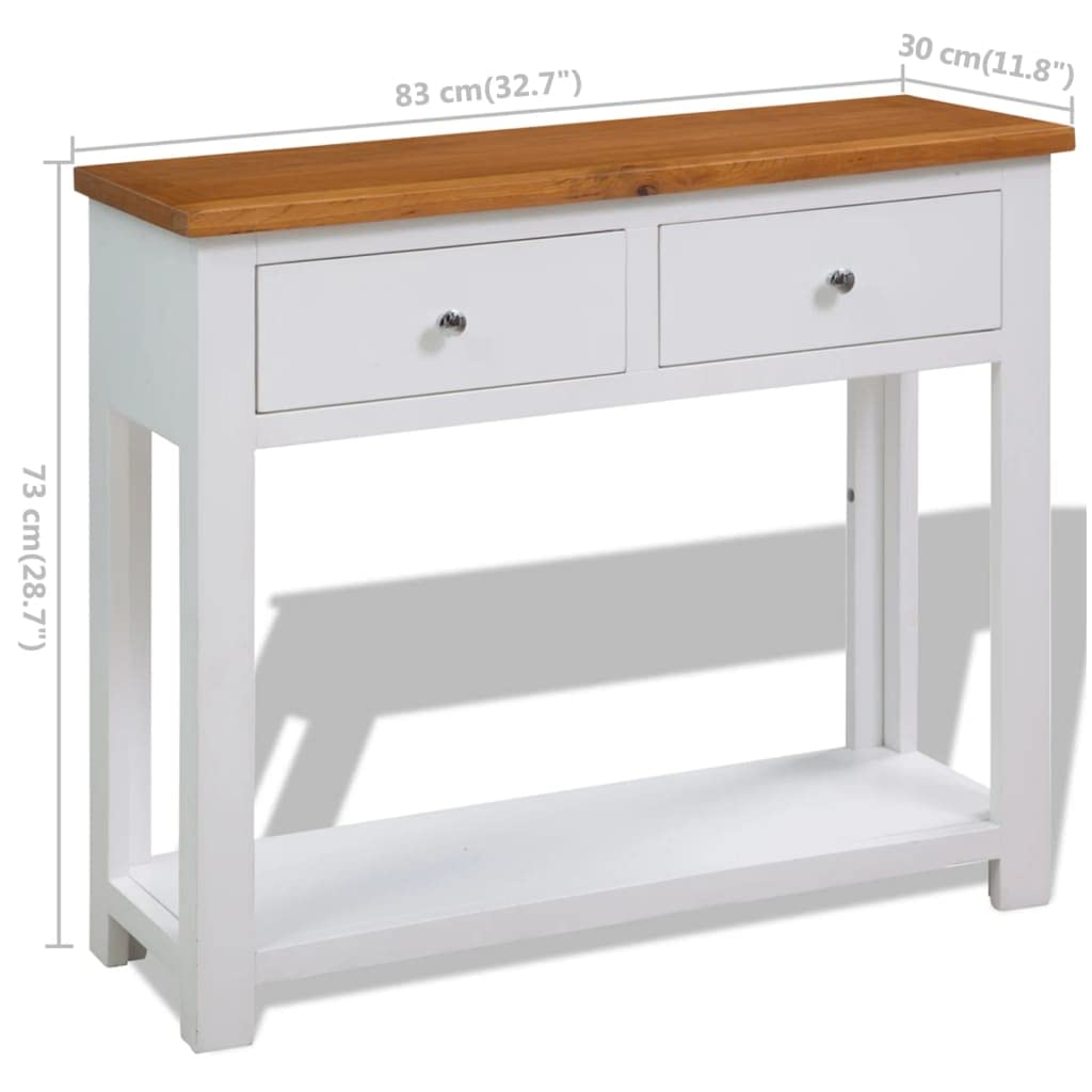 Solid Oak Wood Console Table R357