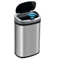 13 Gallon Touch-Free Motion Sensor Stainless-Steel Trash Can T659