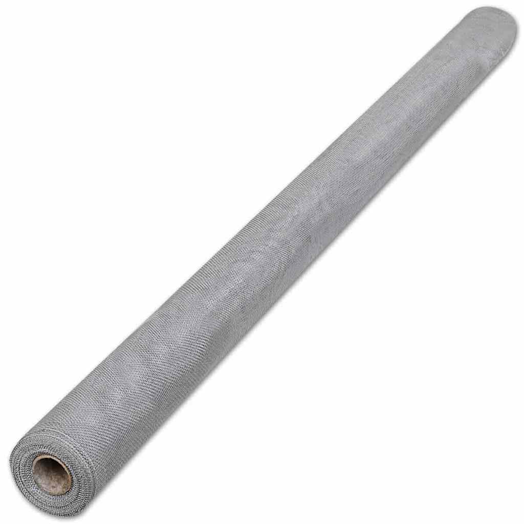 Aluminum Mesh Screen 39.4x196.9 Inches Silver U6546