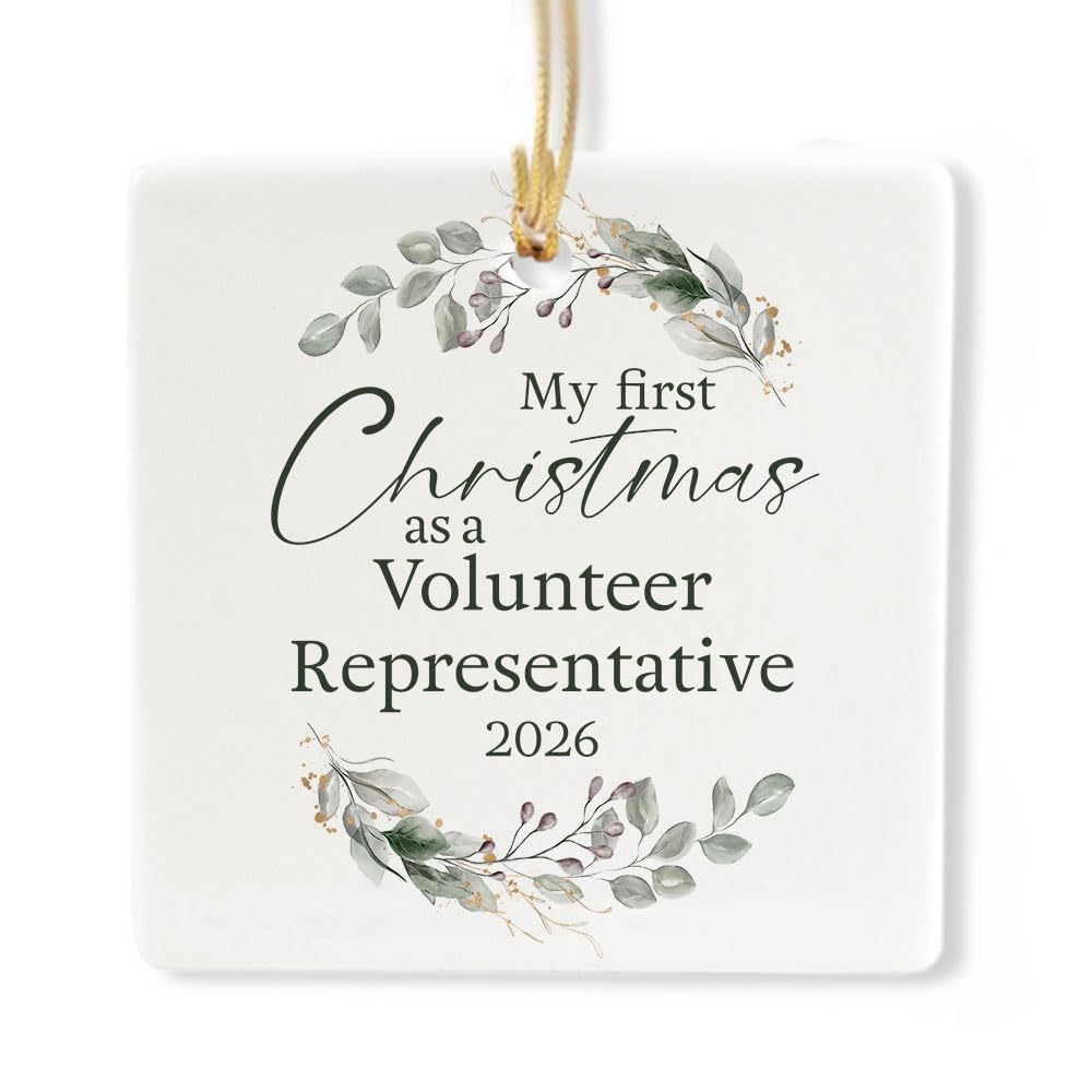 Ceramic 3-inch Square Ornament C2617