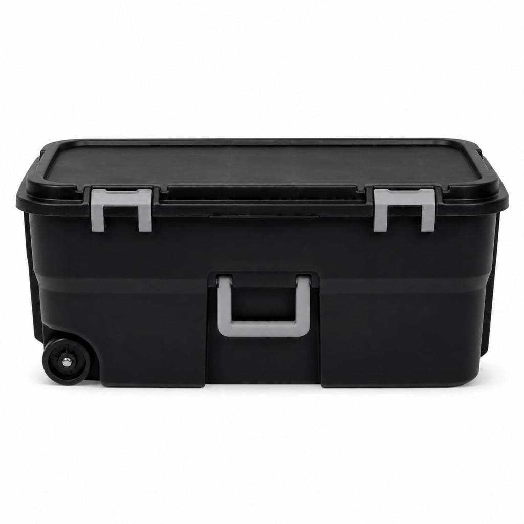 Black 22 Gallon Storage Trunk with Wheels T95873