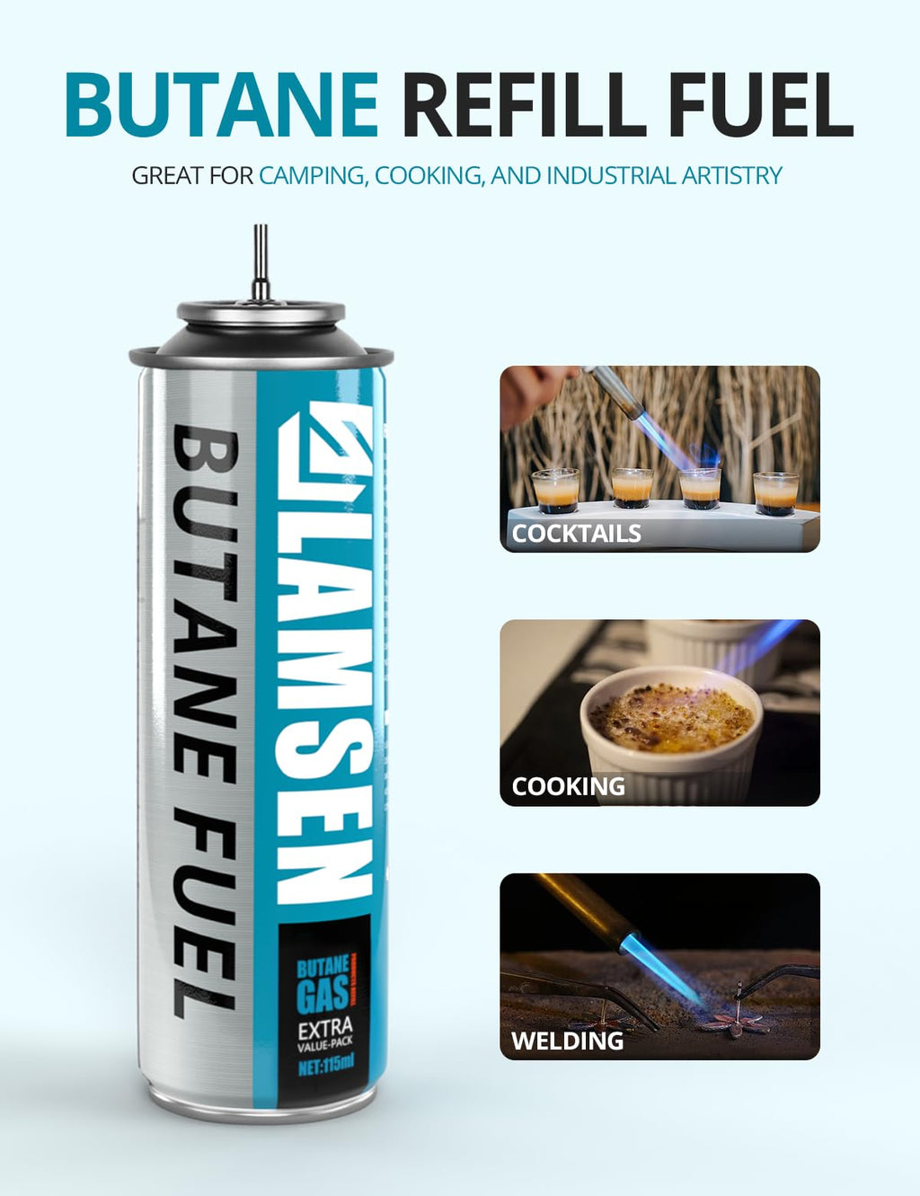 Butane Refill 115ml 3 Can H2815