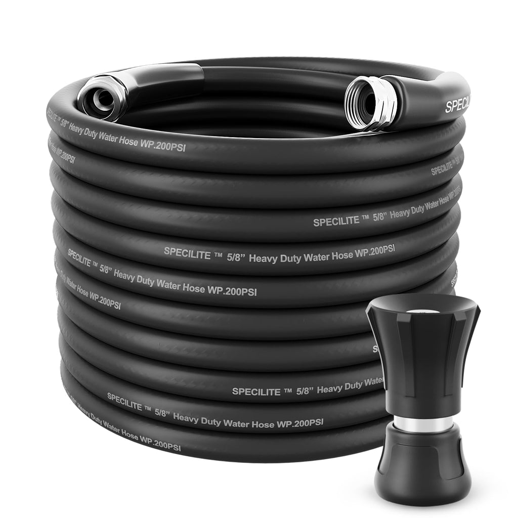 5/8" Hot/Cold Garden Rubber Hose 100 ft with Nozzle Z227123