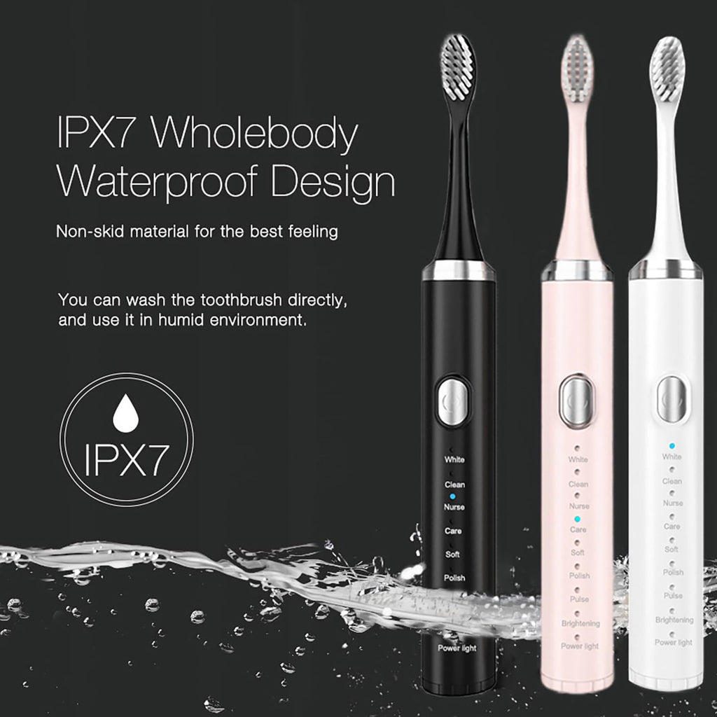 Rechargeable Electric Toothbrush with 4 Replacement Heads V235667
