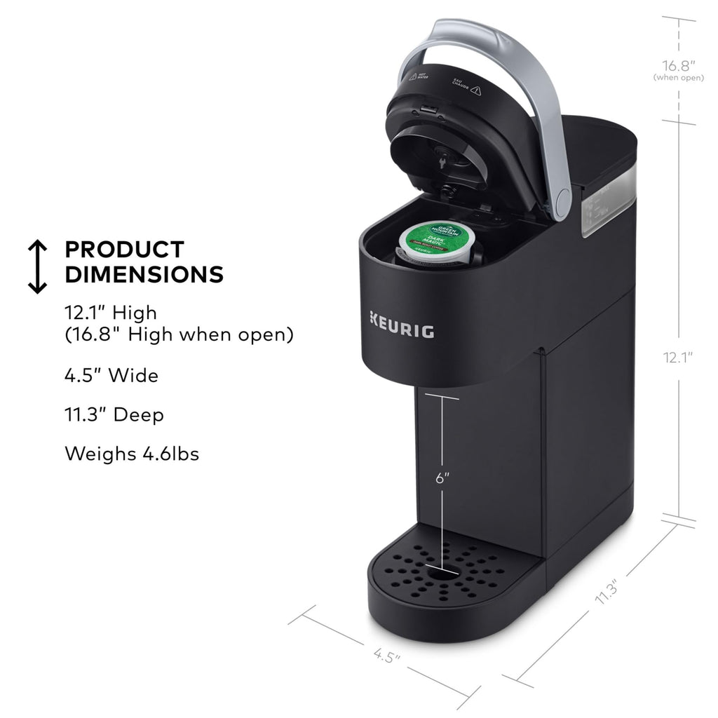 Single Serve K-Cup Pod Coffee Maker, 6 to 12oz Brew Size, Black K7319