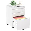 White 3 Drawer Filing Cabinet with Lock V205898