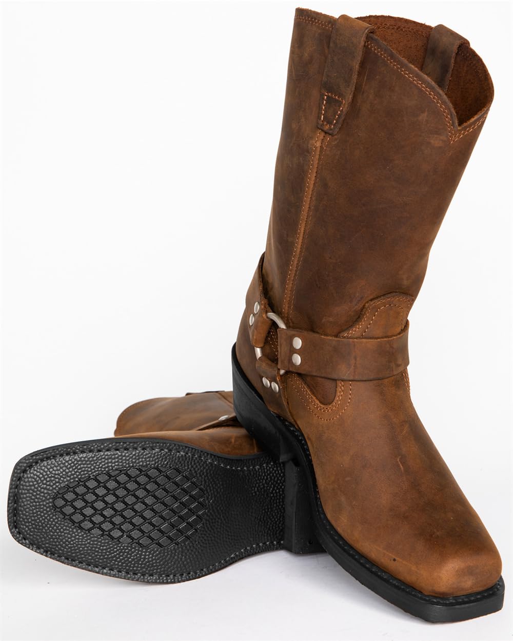 Men's Square Toe Embroidered Cowboy Boots X7441