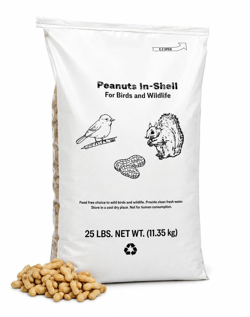 Raw Peanuts in Shell Bird & Wildlife Feed 25 lb E64077