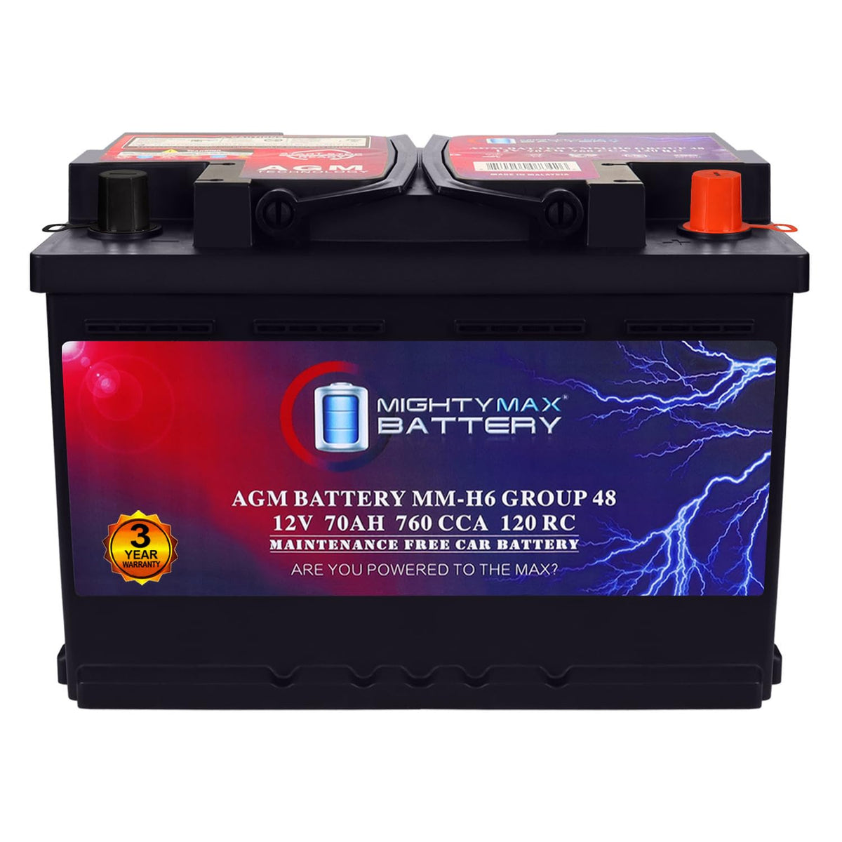 12V 70 AH AGM Car Battery P97392