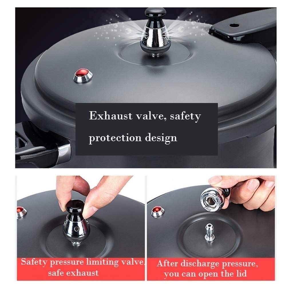 Stainless Steel Dishwasher Safe Cadmium Free Pressure Cooker Black 3L A12938