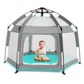 Hexagon Baby Playpen with Canopy T474