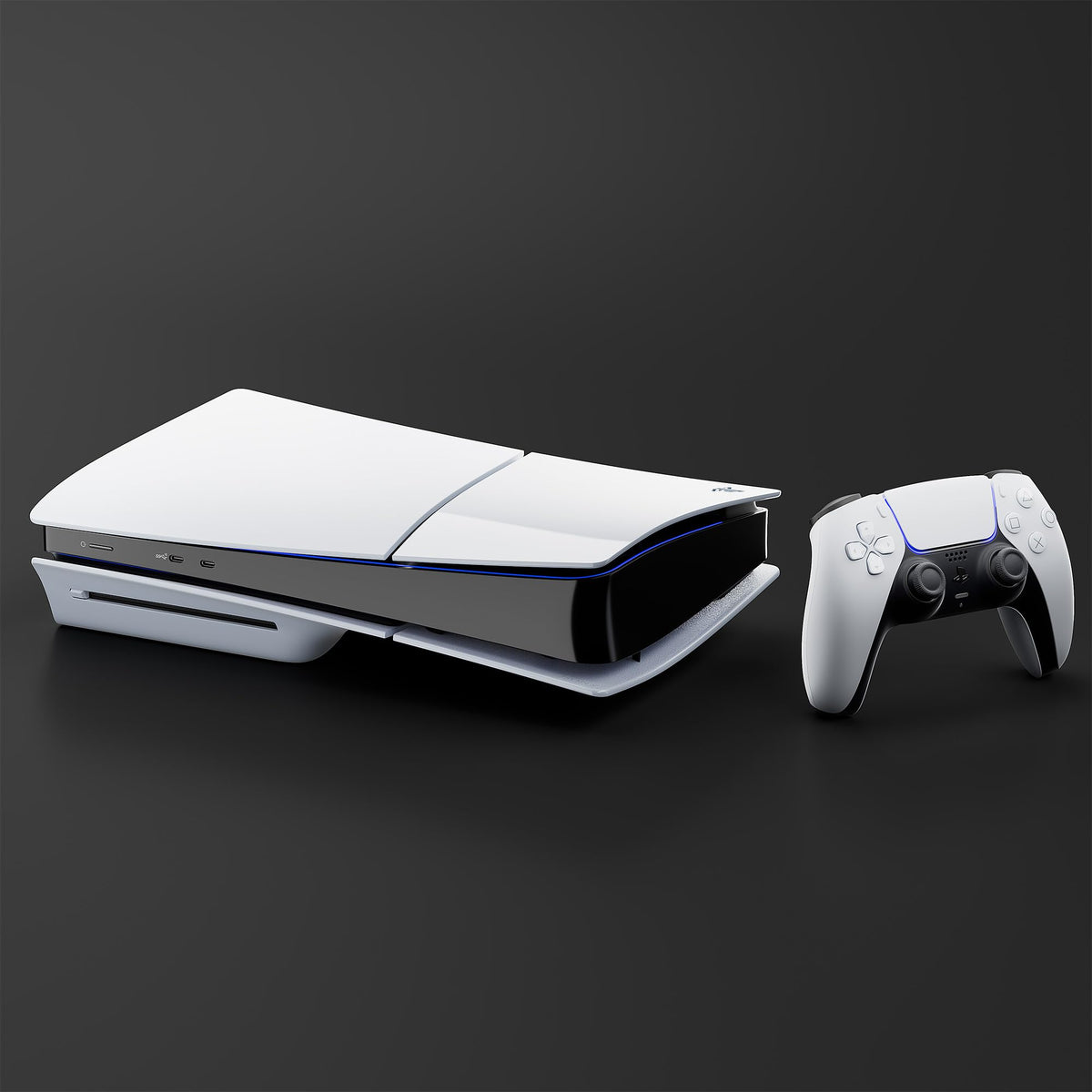 White 2TB SSD PlayStation 5 Slim Disc Gaming Console Bundle with Wireless Controller T333