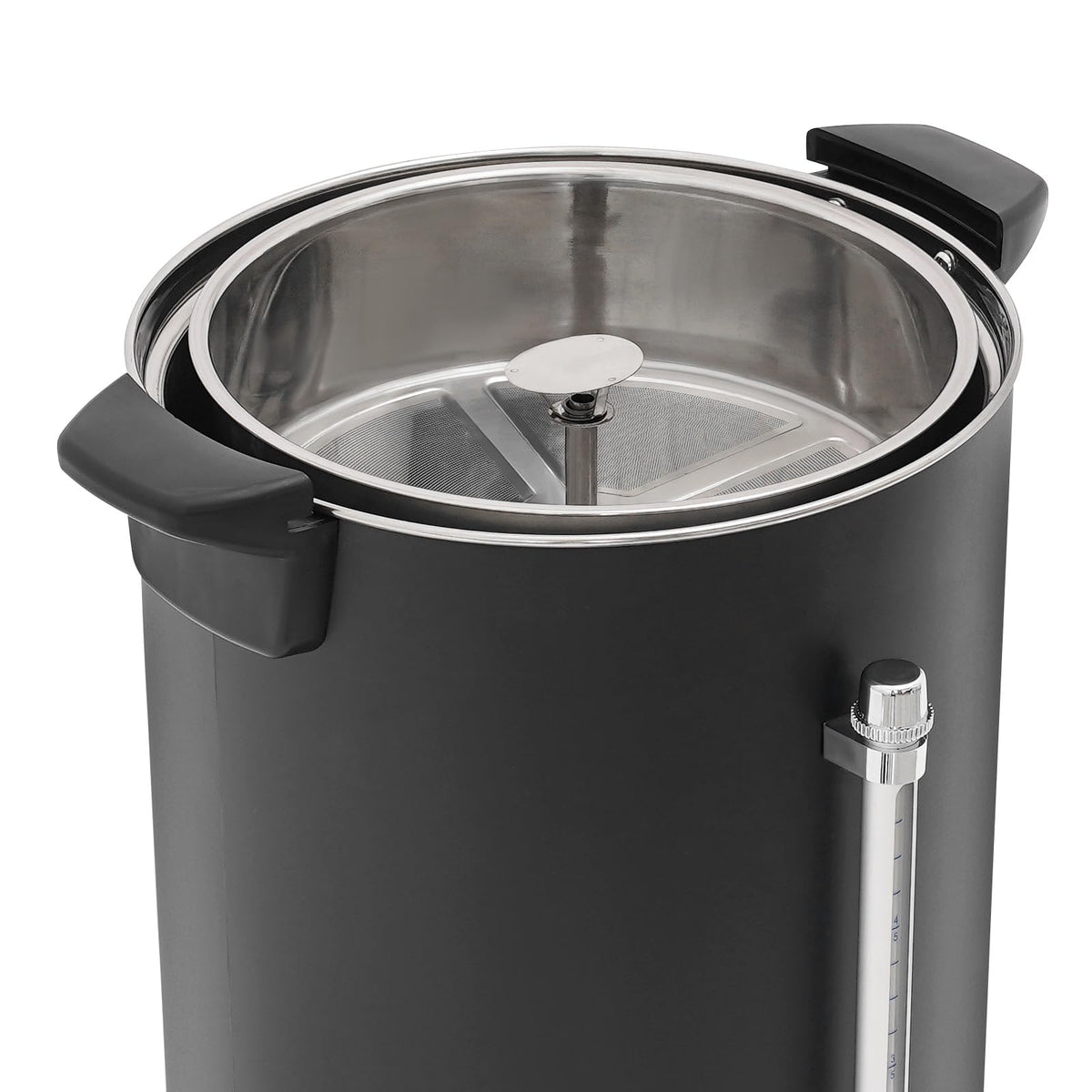 25L Stainless Steel Coffee Urn Hot Water Dispenser Commercial Electric Brewer with Drip Tray Black T319