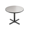 Round 36 in Diameter 30 in Dining Height Black Frame Gray Laminate Cafe Table H7974