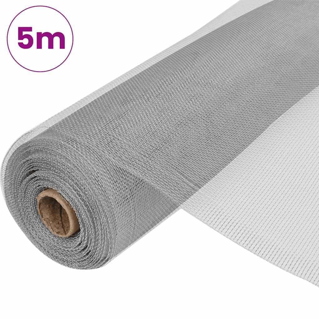 Aluminum Mesh Screen 39.4x196.9 Inches Silver U6546