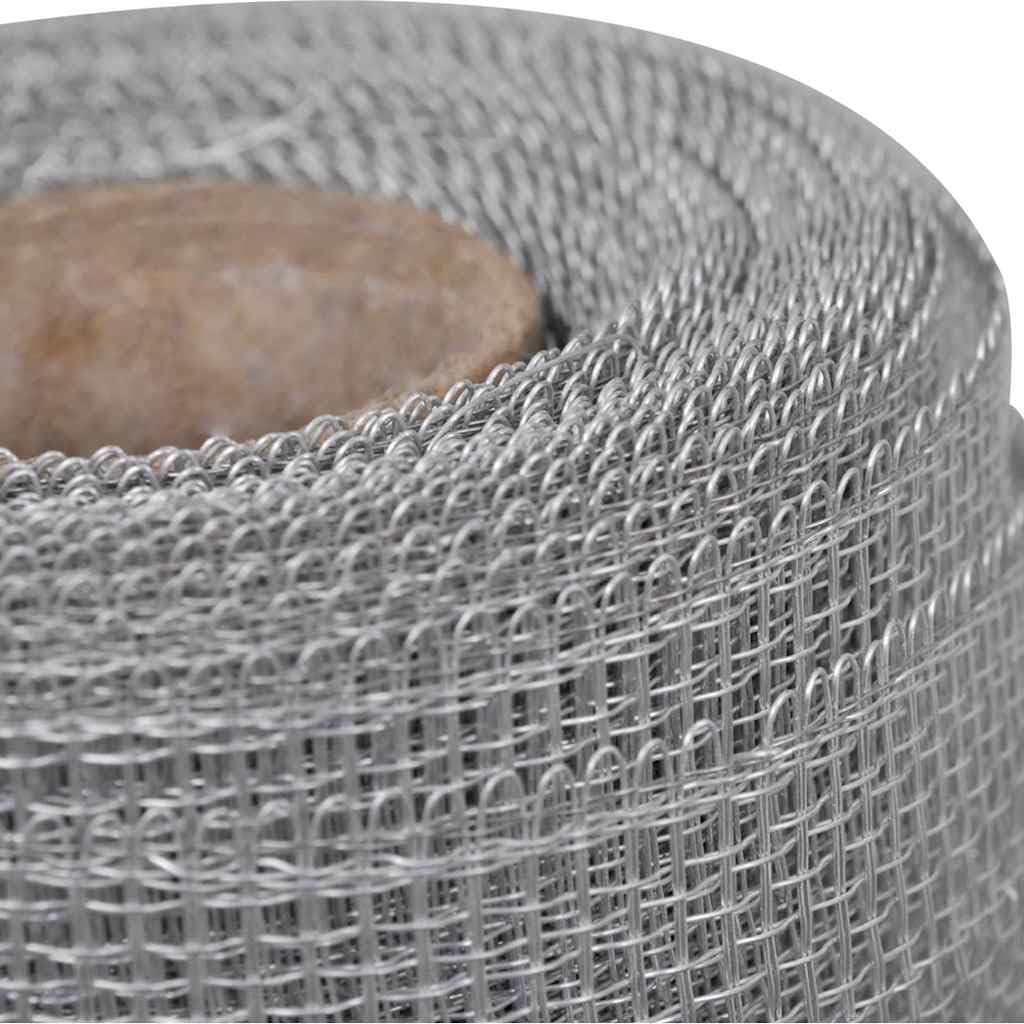 Aluminum Mesh Screen 39.4x196.9 Inches Silver U6546