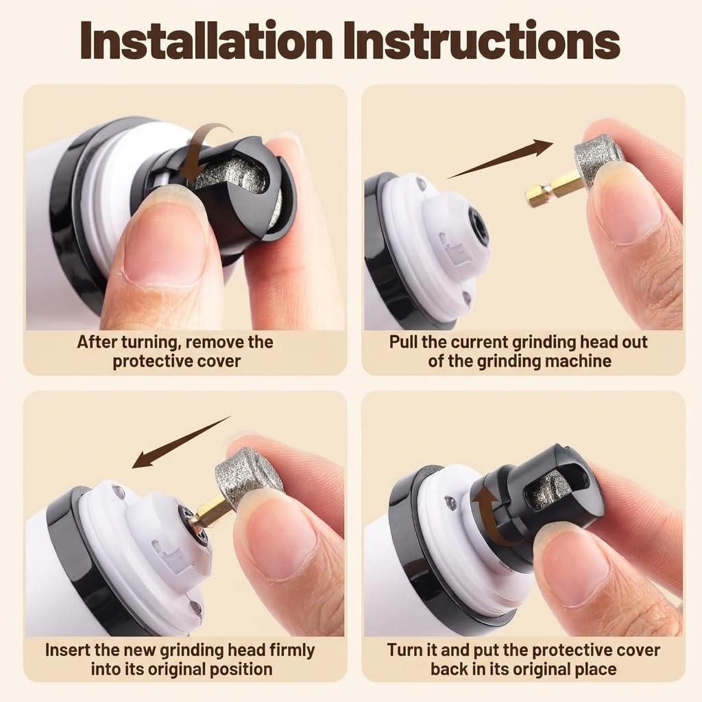 Dog Nail Grinder with Dual LED, 3 Speeds and 2000mAh Battery Y56465