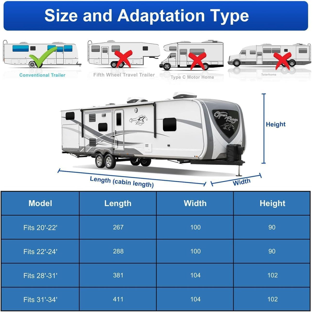 Heavy Duty Waterproof RV Cover S64548