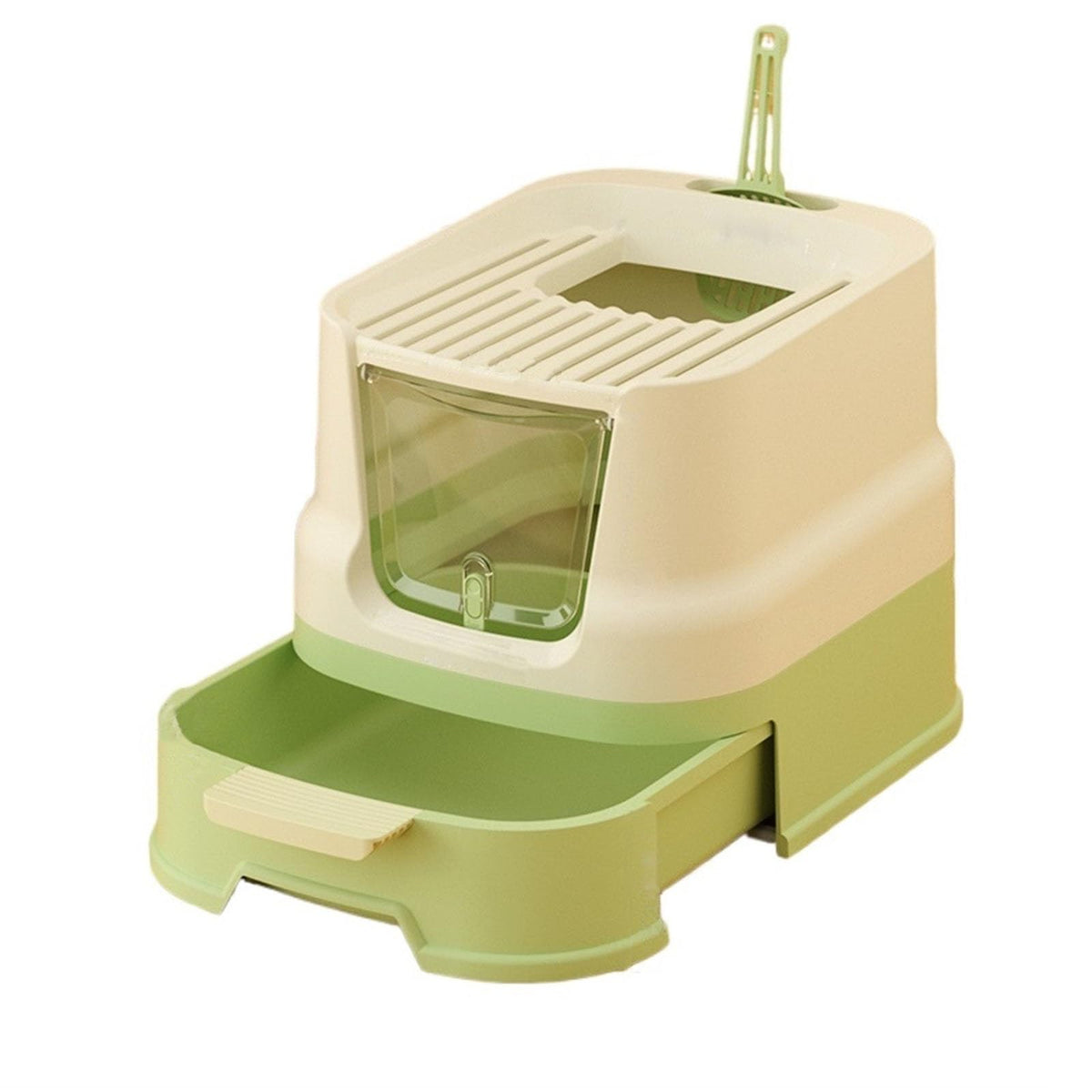 Large Top Entry Cat Litter Box with Lid and Scoop N1931