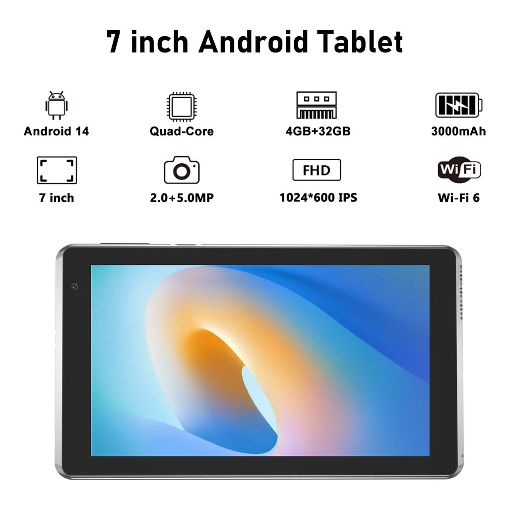 Android 15 Tablet 7 inch 8GB RAM 32GB ROM Quad-Core Tablet PC U47951