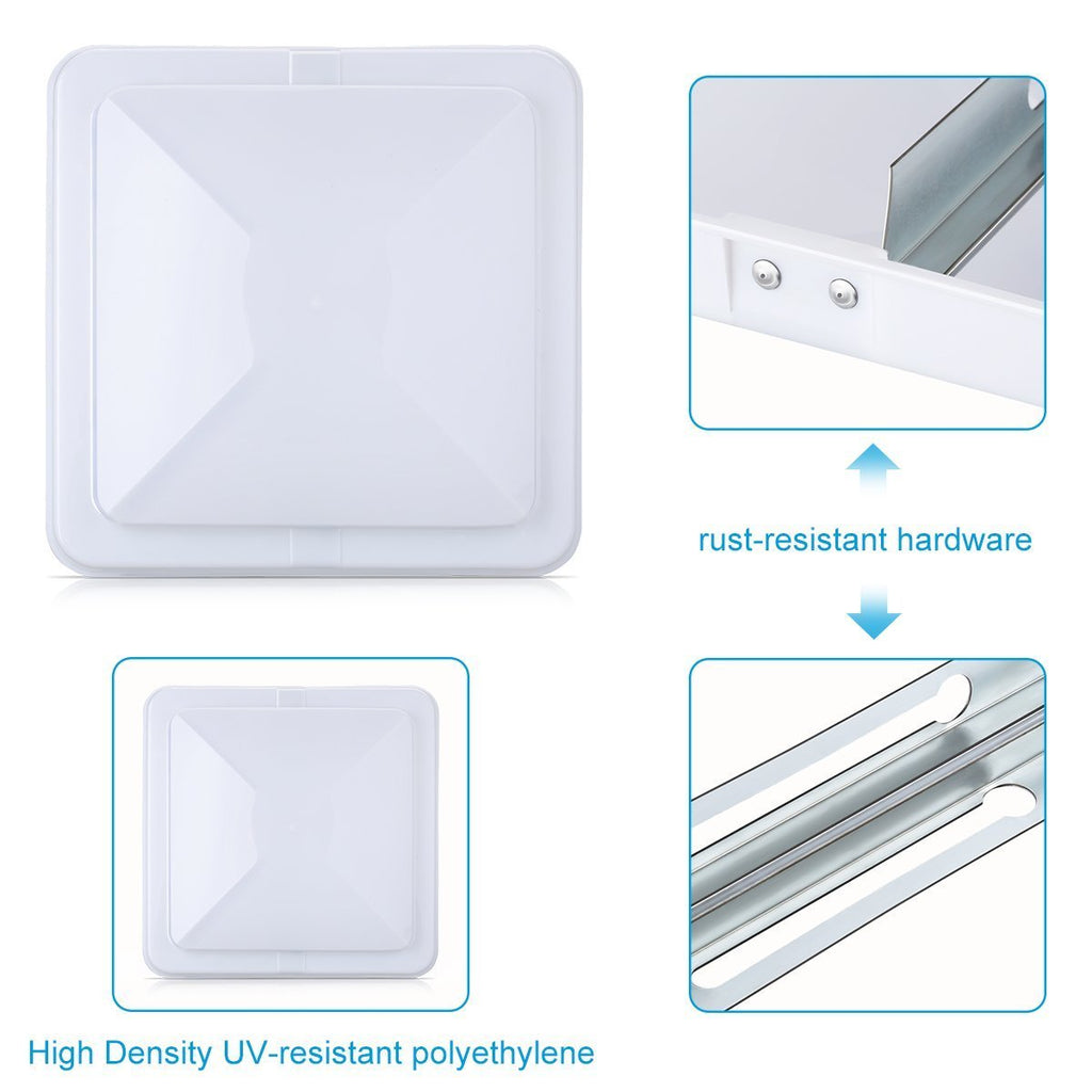 14 Inch White RV Roof Vent Cover O274