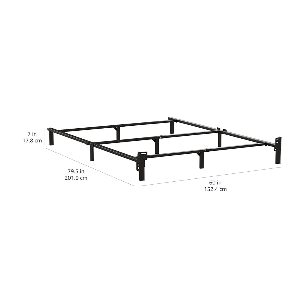Queen Size Black Metal Bed Frame W87320