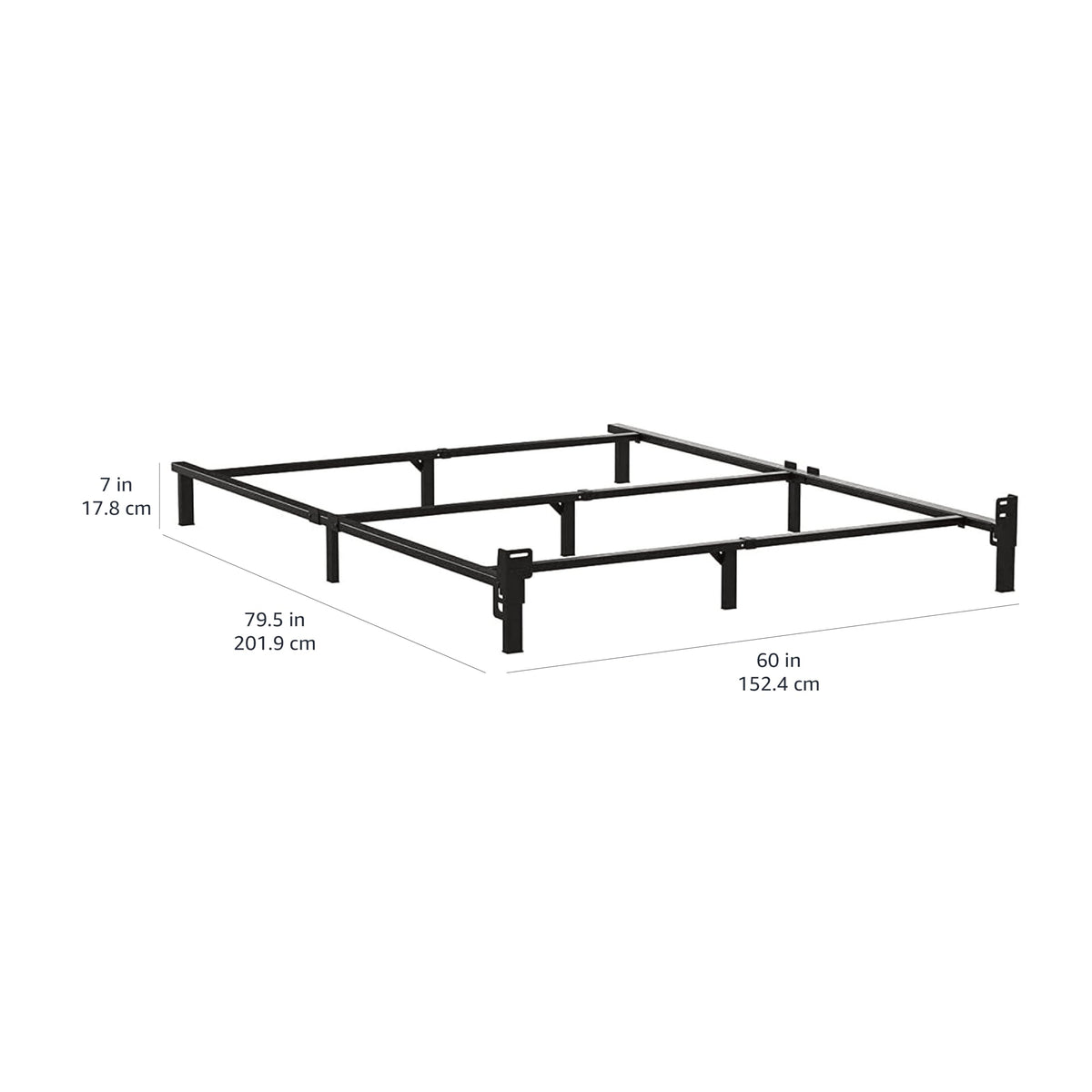 Queen Size Black Metal Bed Frame W87320