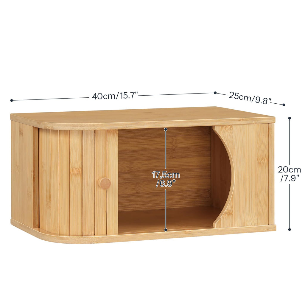 Bamboo Bread Box with Roller Door E4034