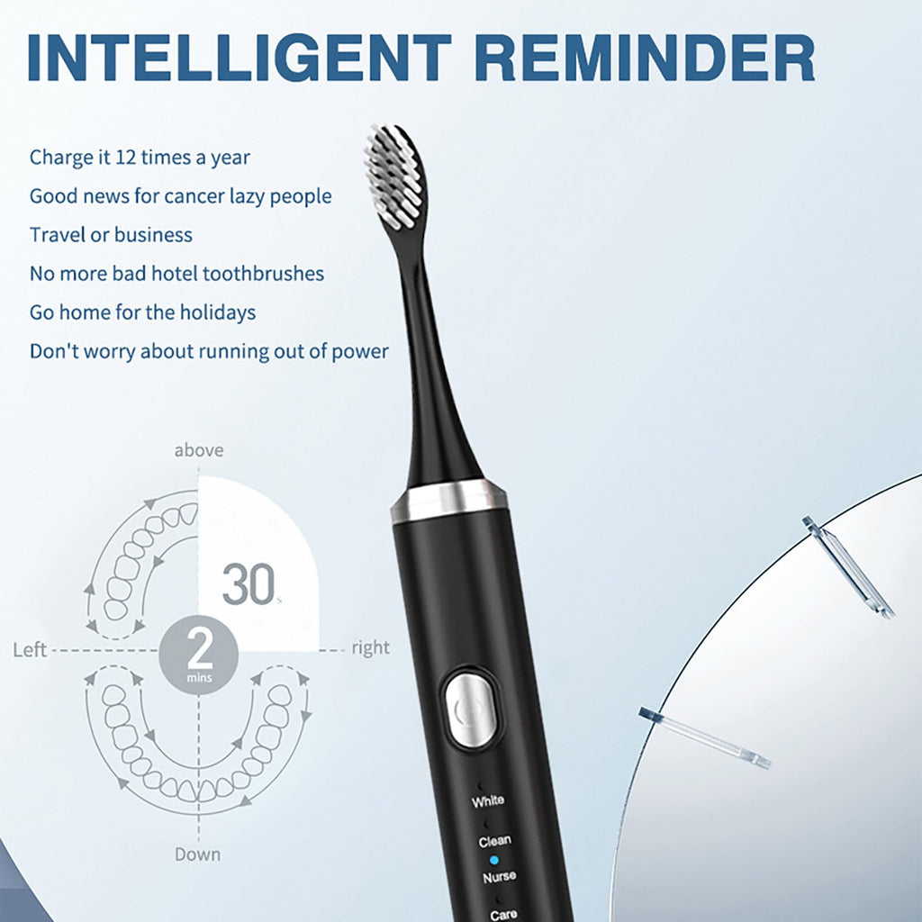 Rechargeable Electric Toothbrush with 4 Replacement Heads V235667