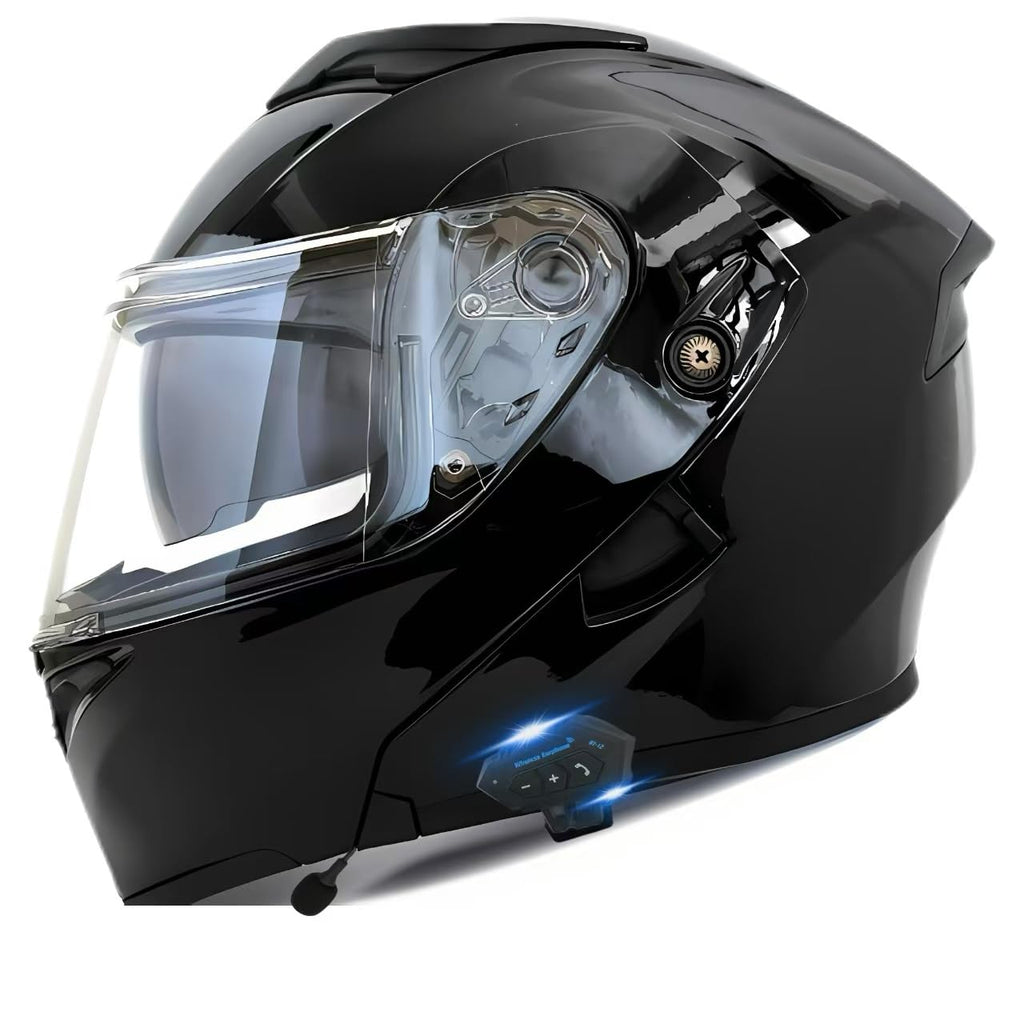 DOT Approved Flip Up Full Face Motorcycle Helmet with Dual Speakers and Microphone T327289