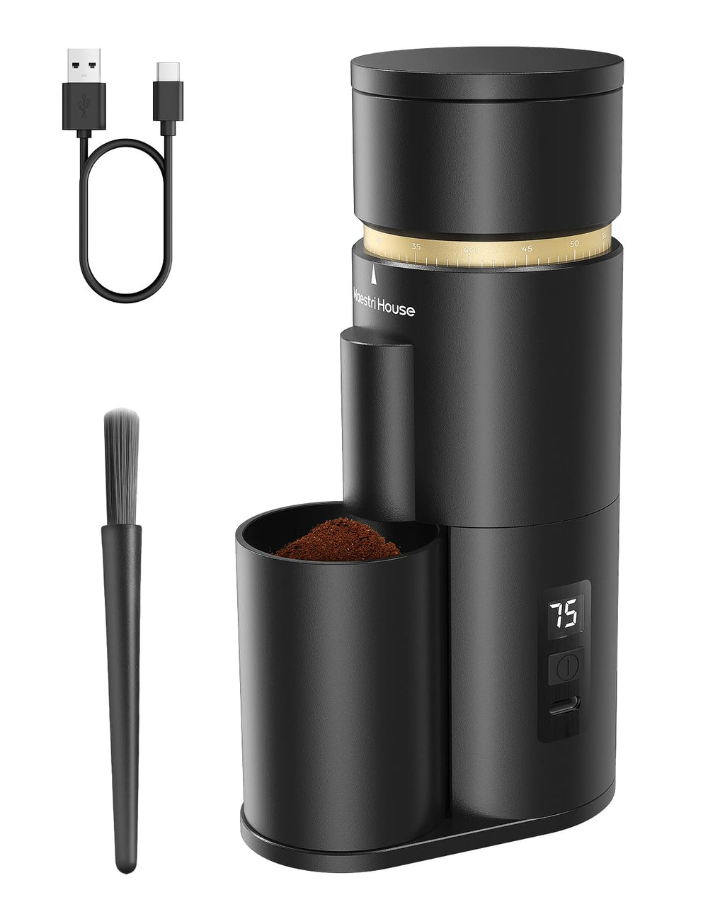 Rechargeable Single-Dose Burr Coffee Grinder D6369