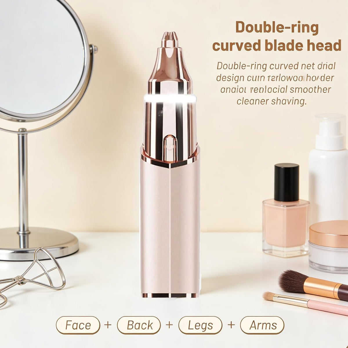 Rechargeable 2-in-1 Facial Hair Remover and Eyebrow Trimmer W5284
