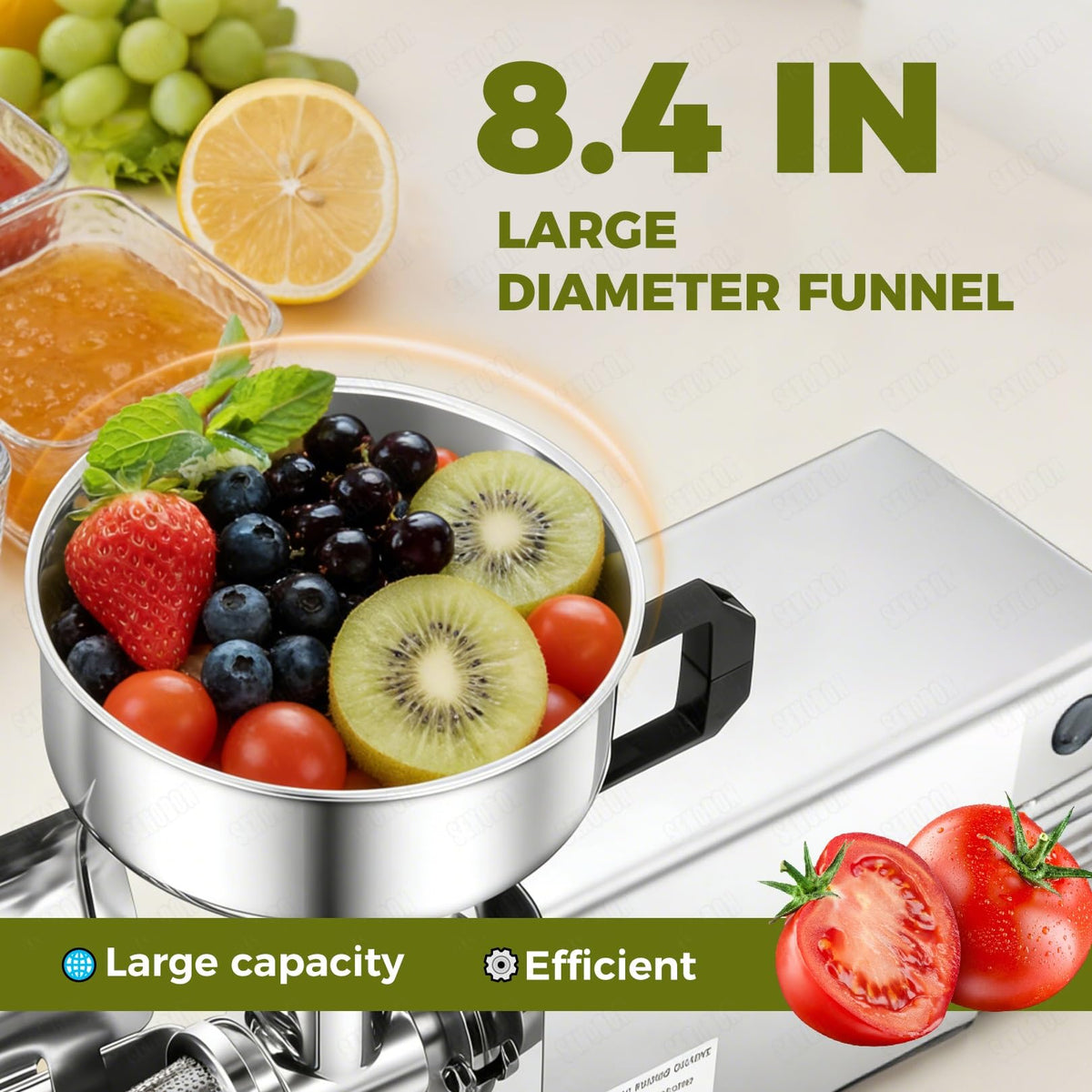 450W Metal Tomato Sauce Maker 8.5in Food-Grade Stainless Steel F6818
