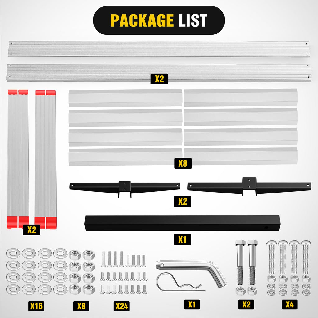 Aluminum Hitch Cargo Carrier 60" x 22" x 3.25" 500 lbs Cargo Basket for 2" Receiver R8303