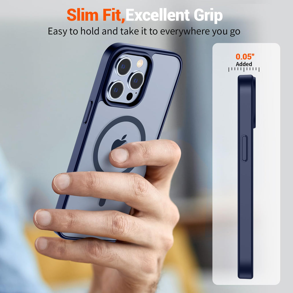 Magnetic iPhone 13 Pro Max Case Navy Blue K35903