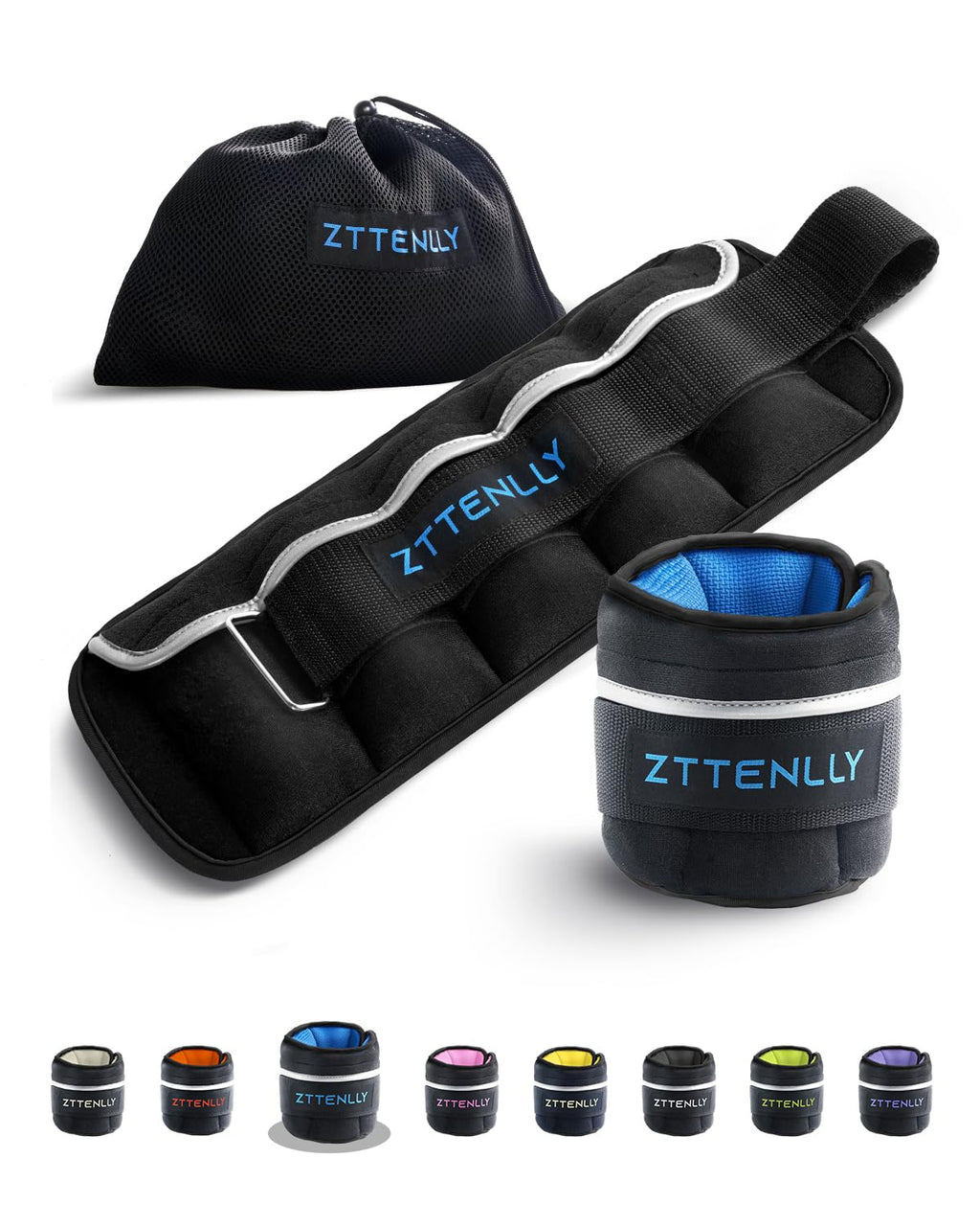 Adjustable Ankle Weights Pair with Carry Bag Y929