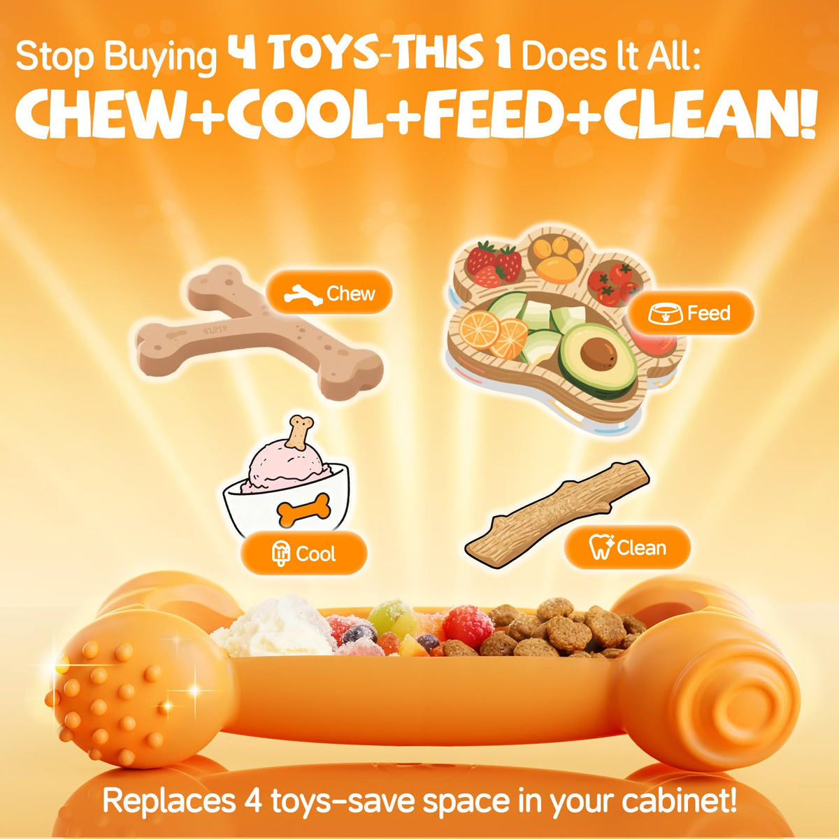 2-Pack Slow Feeder Chew Toy O3193
