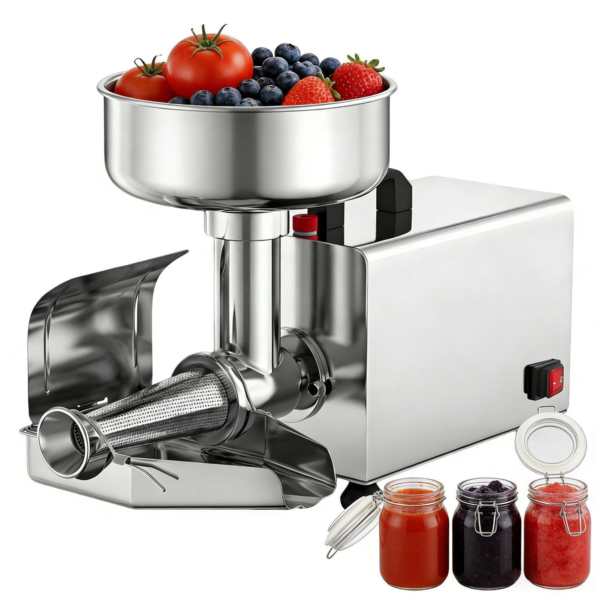 450W Metal Tomato Sauce Maker 8.5in Food-Grade Stainless Steel F6818