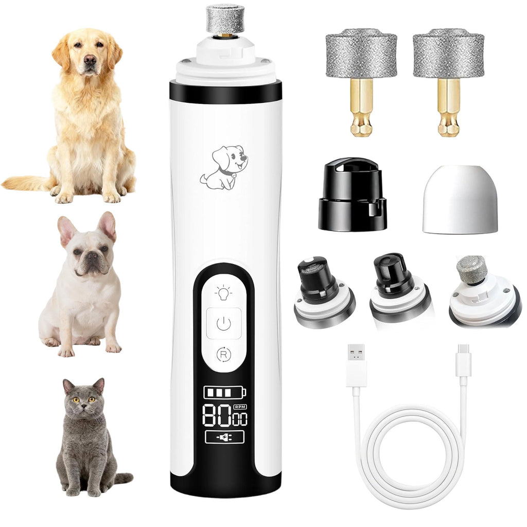 Dog Nail Grinder with Dual LED, 3 Speeds and 2000mAh Battery Y56465