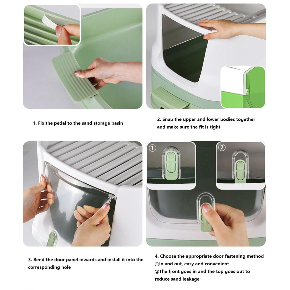 Large Top Entry Cat Litter Box with Lid and Scoop N1931