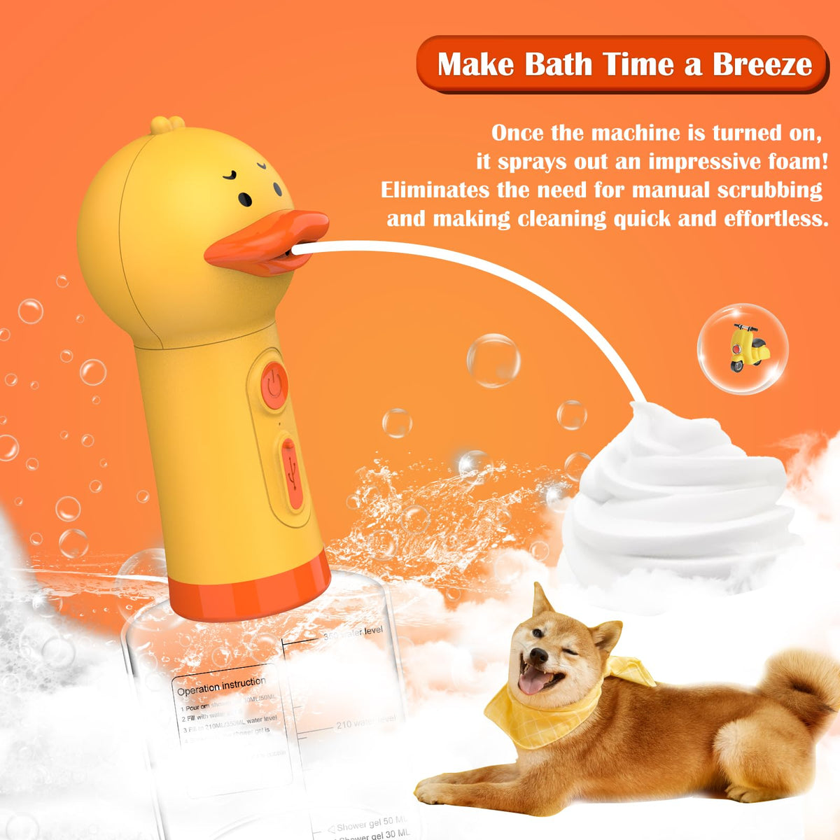 Electric Foaming Shampoo Dispenser O885