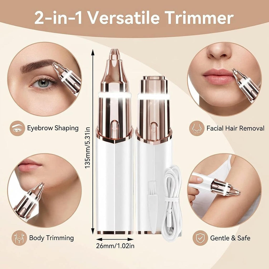 Rechargeable 2-in-1 Facial Hair Remover and Eyebrow Trimmer W5284