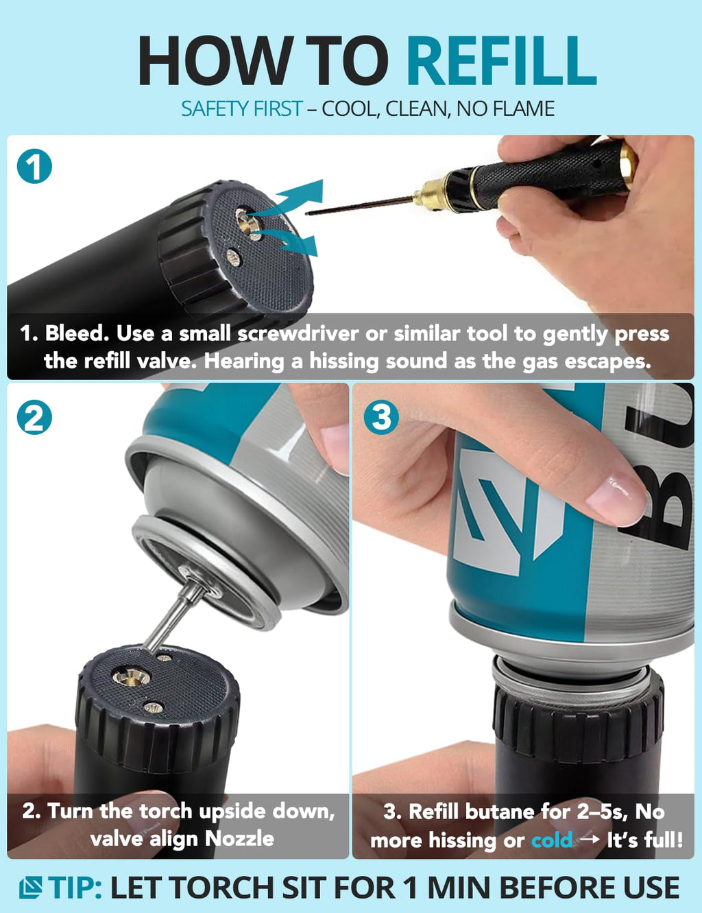 Butane Refill 115ml 3 Can H2815