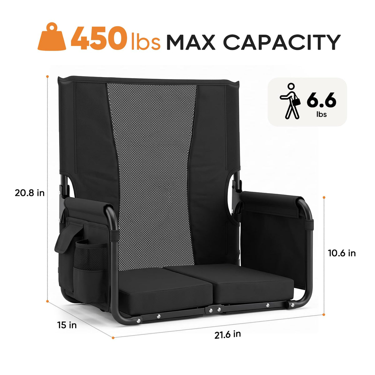 Stadium Seats with Back Support, Armrests & Cushion R631