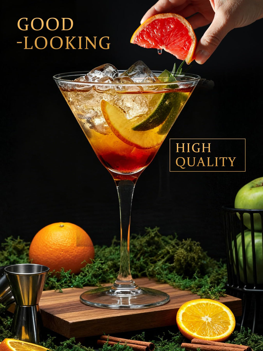 5 oz Crystal Cocktail Glasses Set of 6 C947
