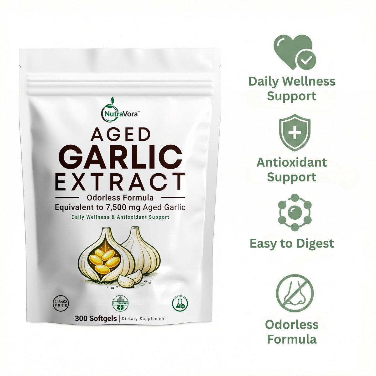 Aged Garlic Extract Softgels, 300 Softgels A85982