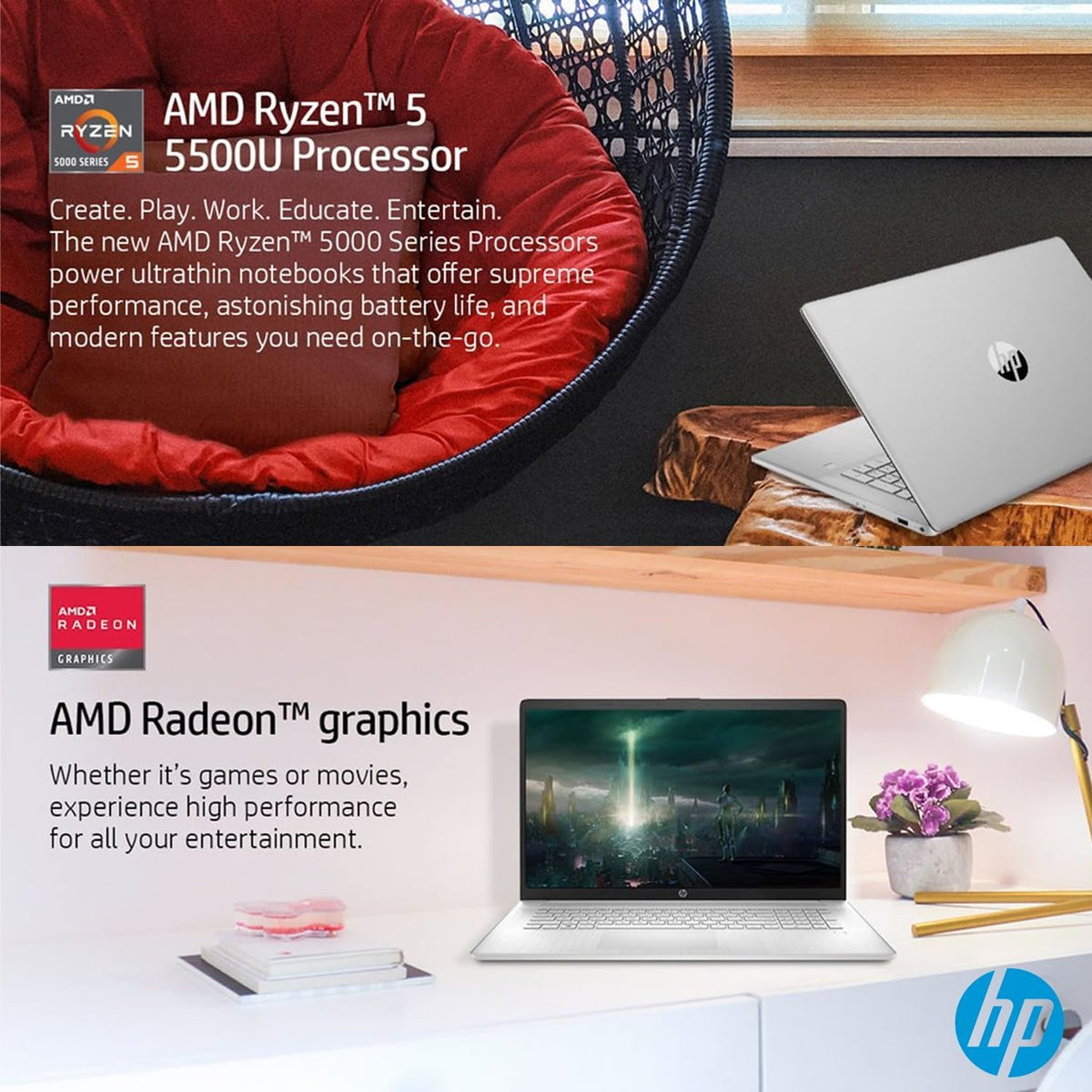17.3" Touchscreen Laptop AMD Ryzen 5 16GB RAM 1TB SSD Natural Silver Q377
