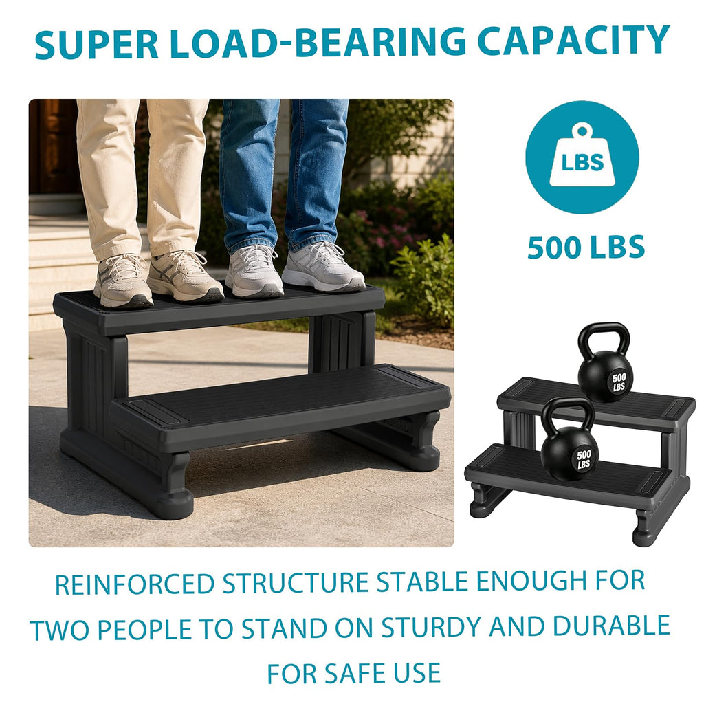 Non-Slip 2-Step Hot Tub Steps Y937425